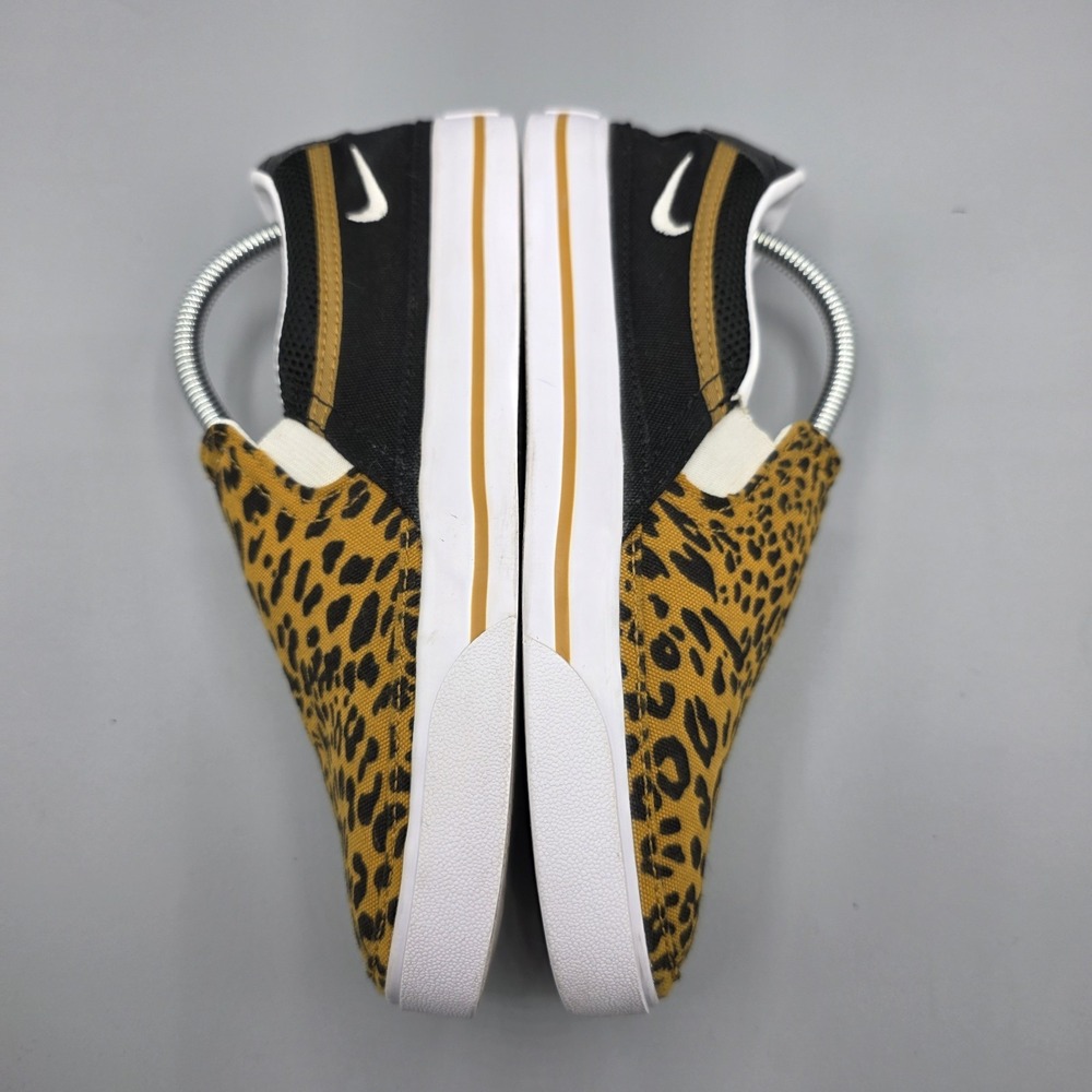 Nike Court Legacy Shoes Womens 6.5 Leopard Cheetah Canvas Slip On Sneakers - Picture 8 of 13